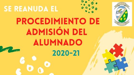 Reanudación Proceso de Admisión 20/21