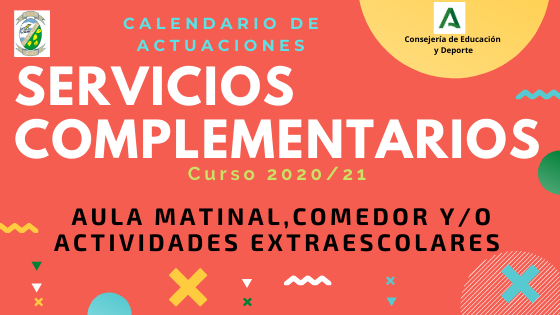 Calendario General Servicios Complementarios Curso 20/21